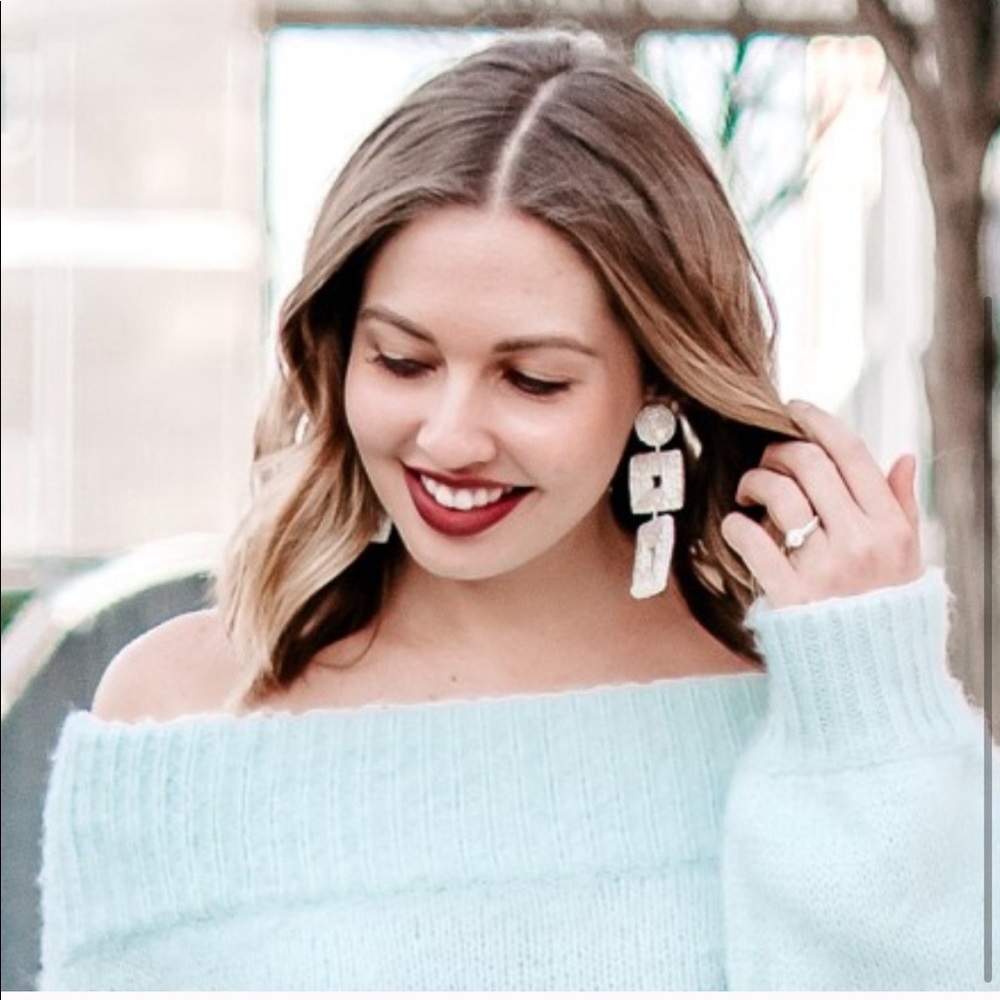 Baublebar silver drop earrings